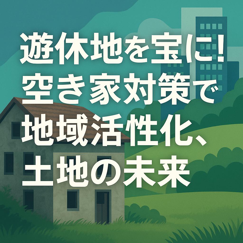 遊休地を宝に！空き家対策で地域活性化、土地の未来