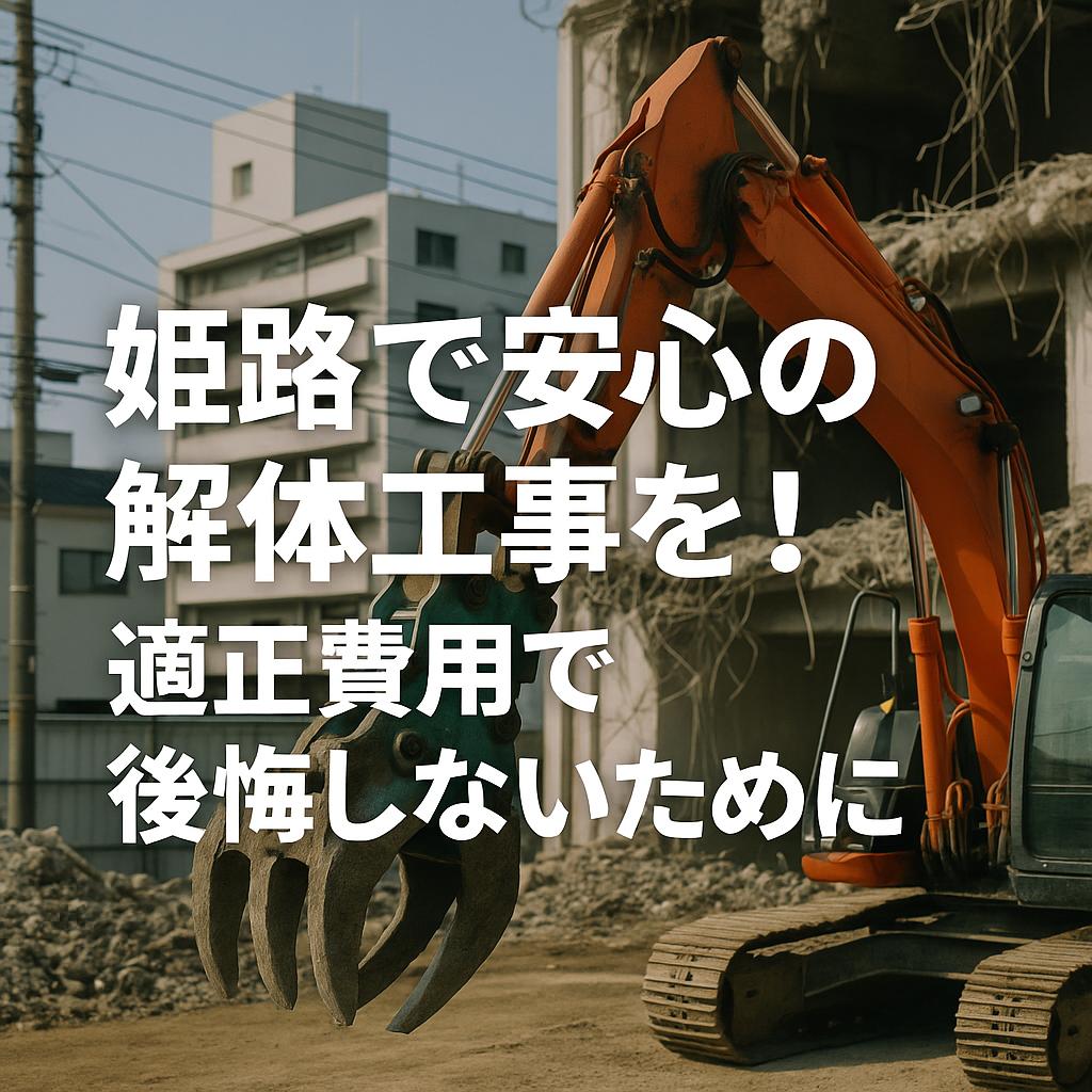 姫路で安心の解体工事を！適正費用で後悔しないために